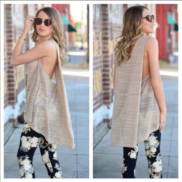 Tops - Sheer Scoop High Low Tank S